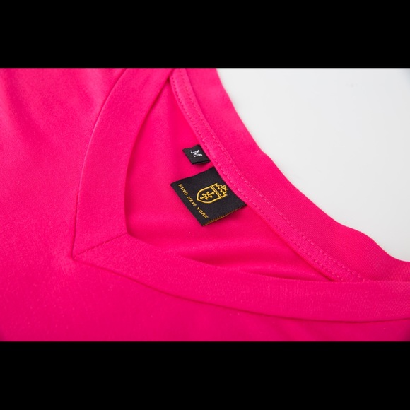 KING NEW YORK, V-NECK T-SHIRT, PINK - Picture 2 of 16